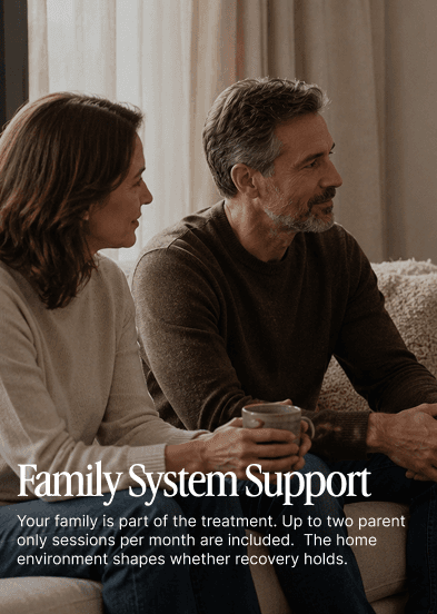 Family meeting with a clinician